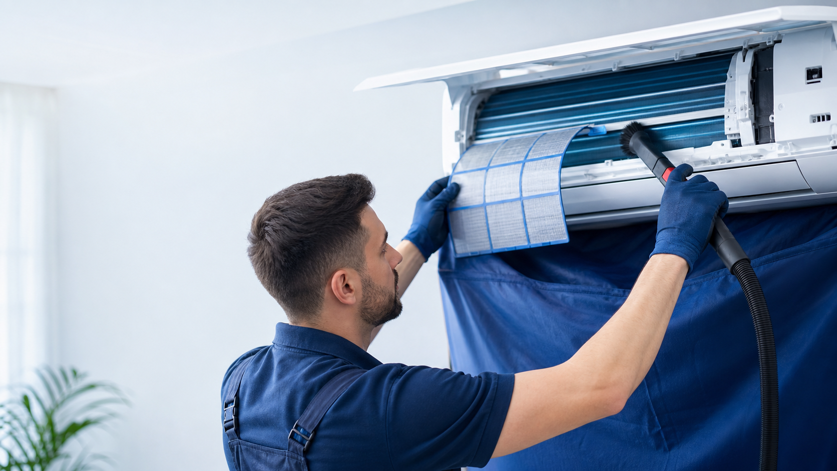 Cleaning an indoor air conditioner unit